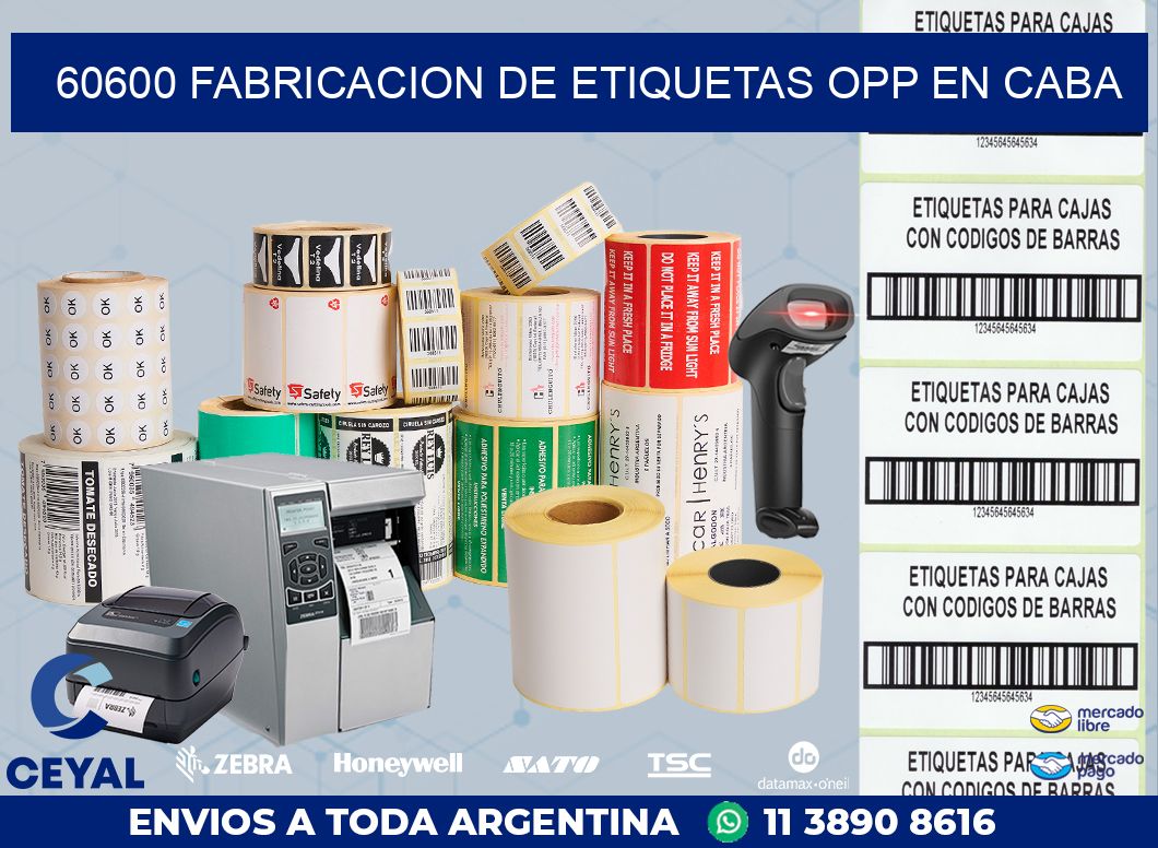 60600 FABRICACION DE ETIQUETAS OPP EN CABA