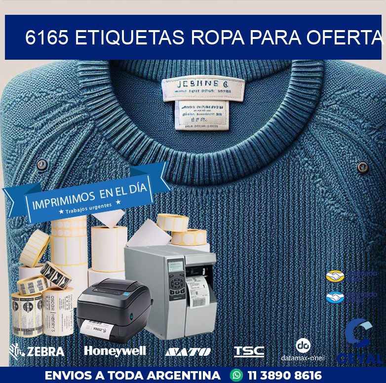 6165 ETIQUETAS ROPA PARA OFERTA