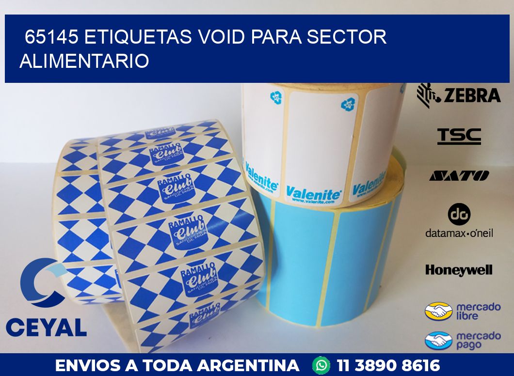 65145 ETIQUETAS VOID PARA SECTOR ALIMENTARIO