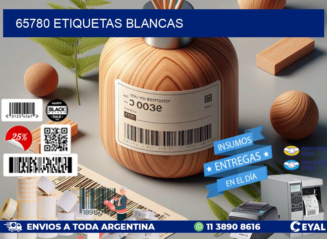 65780 ETIQUETAS BLANCAS