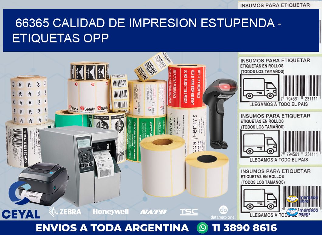 66365 CALIDAD DE IMPRESION ESTUPENDA – ETIQUETAS OPP