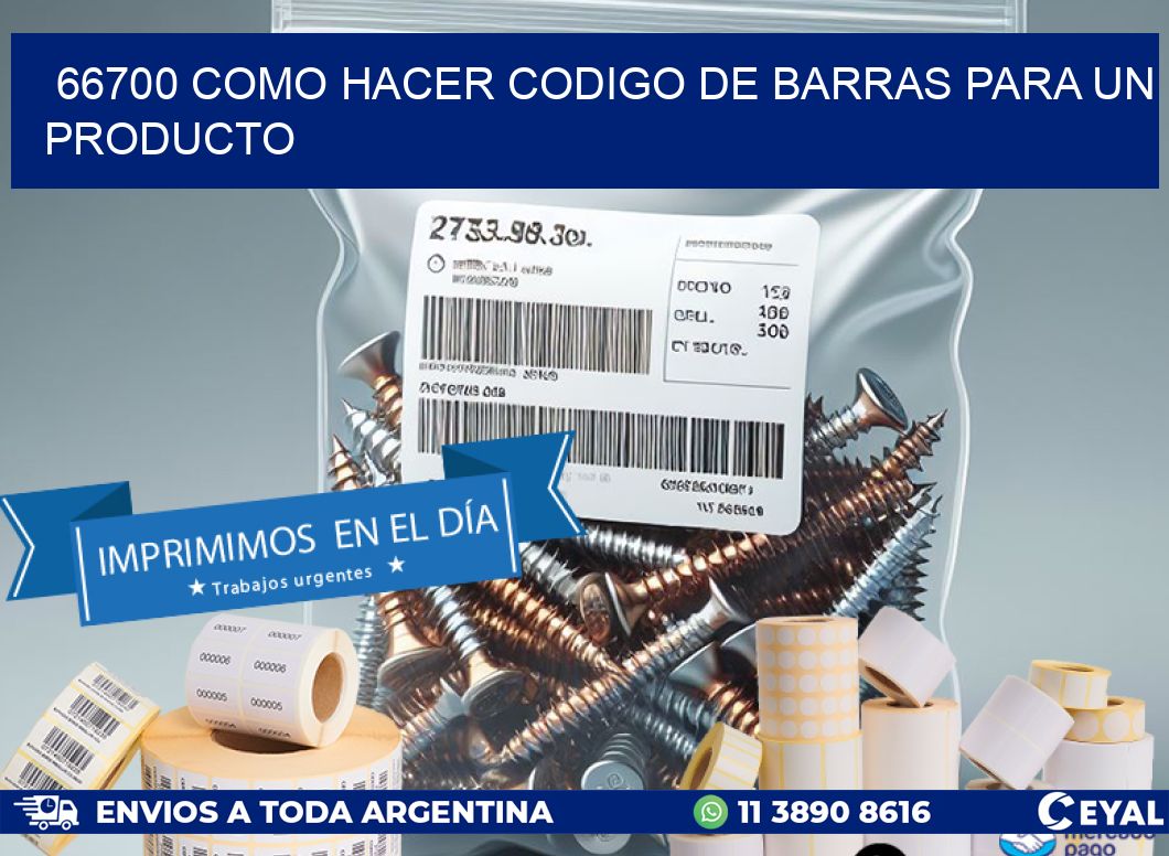 66700 como hacer codigo de barras para un producto