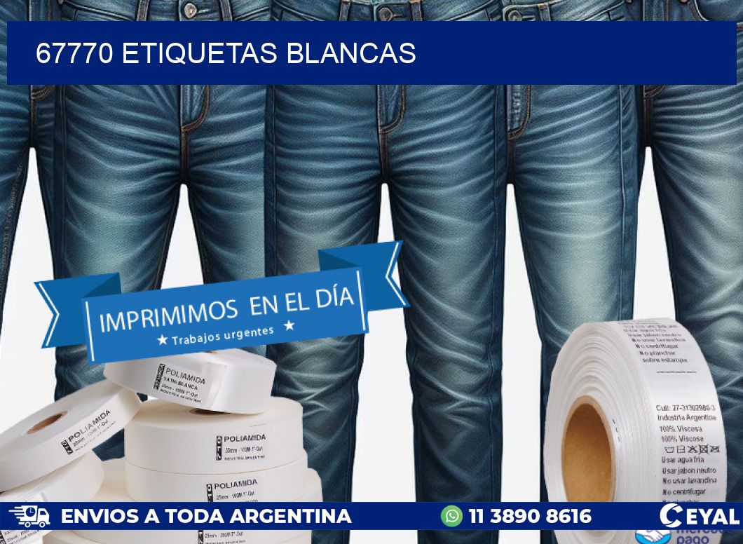 67770 ETIQUETAS BLANCAS