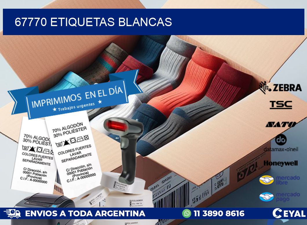 67770 ETIQUETAS BLANCAS