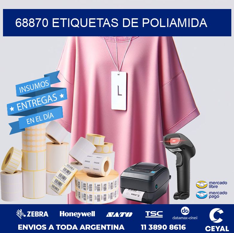 68870 ETIQUETAS DE POLIAMIDA