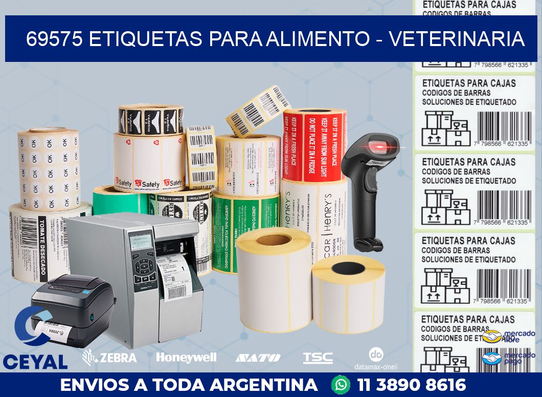 69575 ETIQUETAS PARA ALIMENTO - VETERINARIA