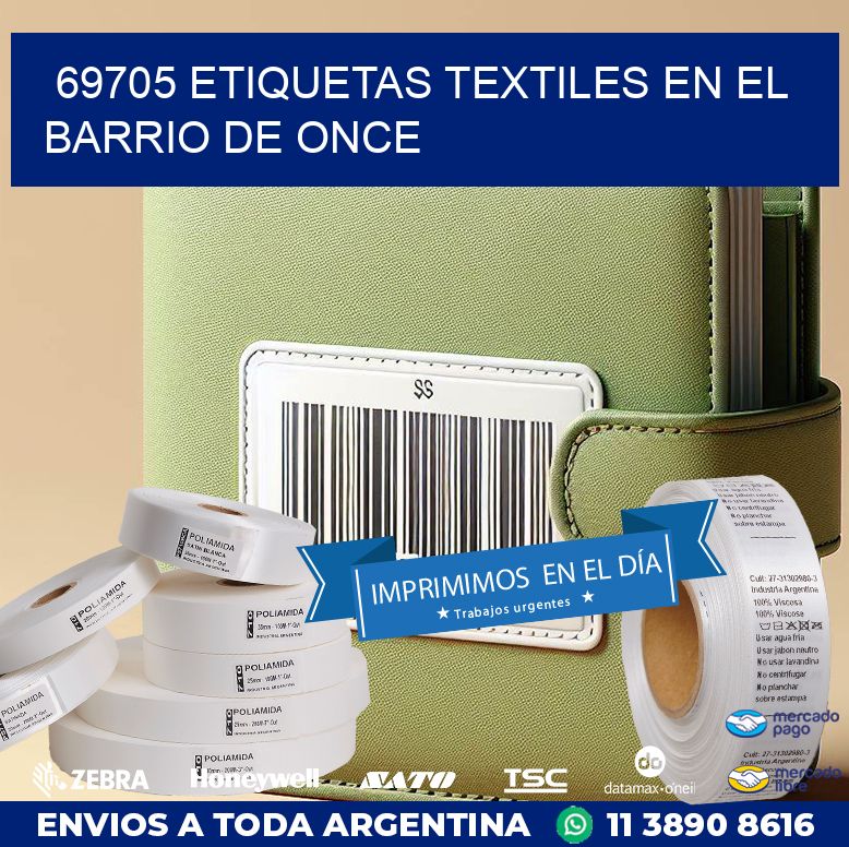 69705 ETIQUETAS TEXTILES EN EL BARRIO DE ONCE