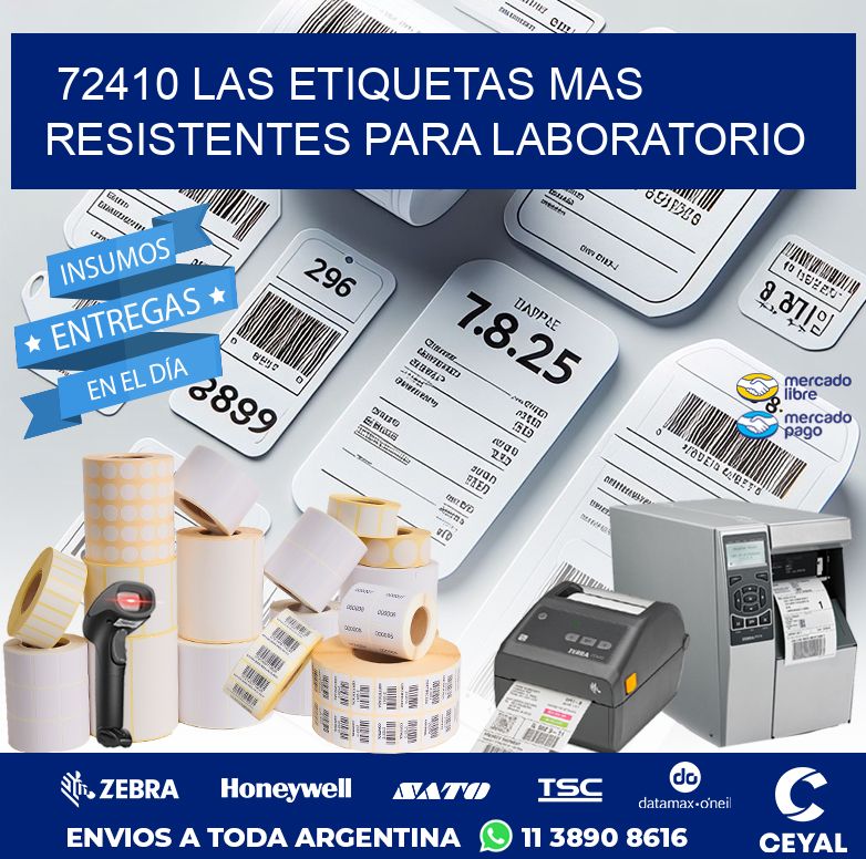 72410 LAS ETIQUETAS MAS RESISTENTES PARA LABORATORIO