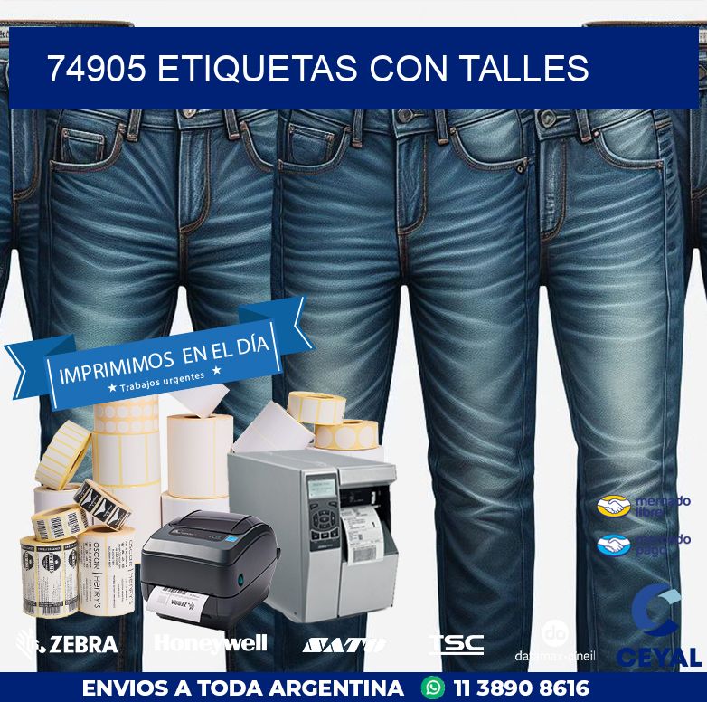 74905 ETIQUETAS CON TALLES