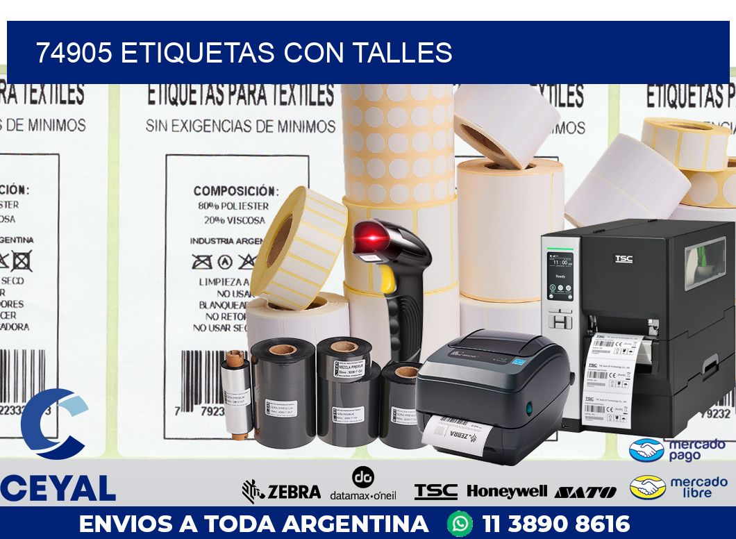 74905 ETIQUETAS CON TALLES