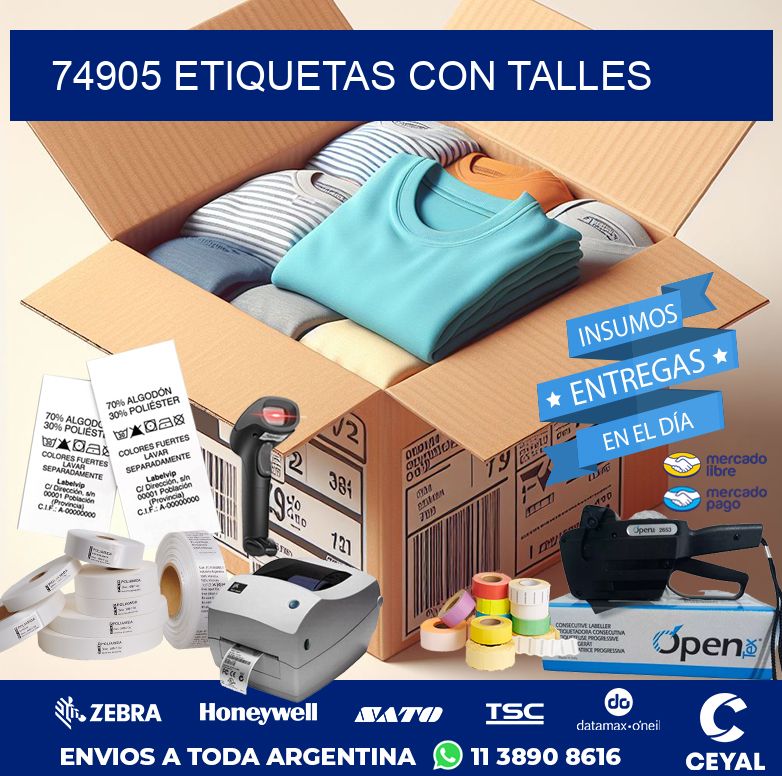 74905 ETIQUETAS CON TALLES