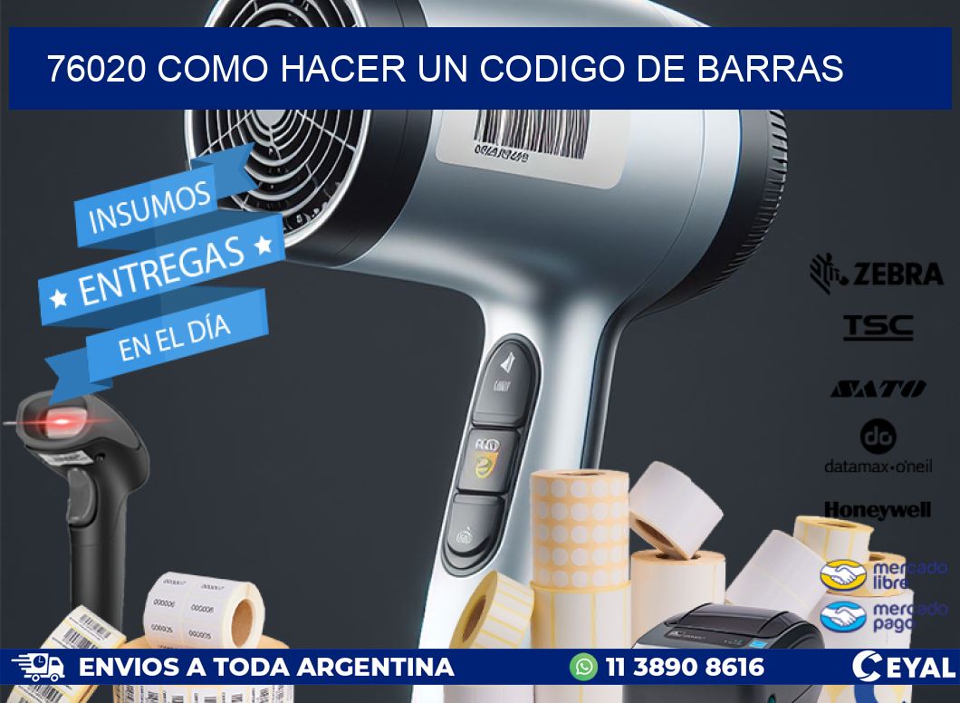 76020 como hacer un codigo de barras