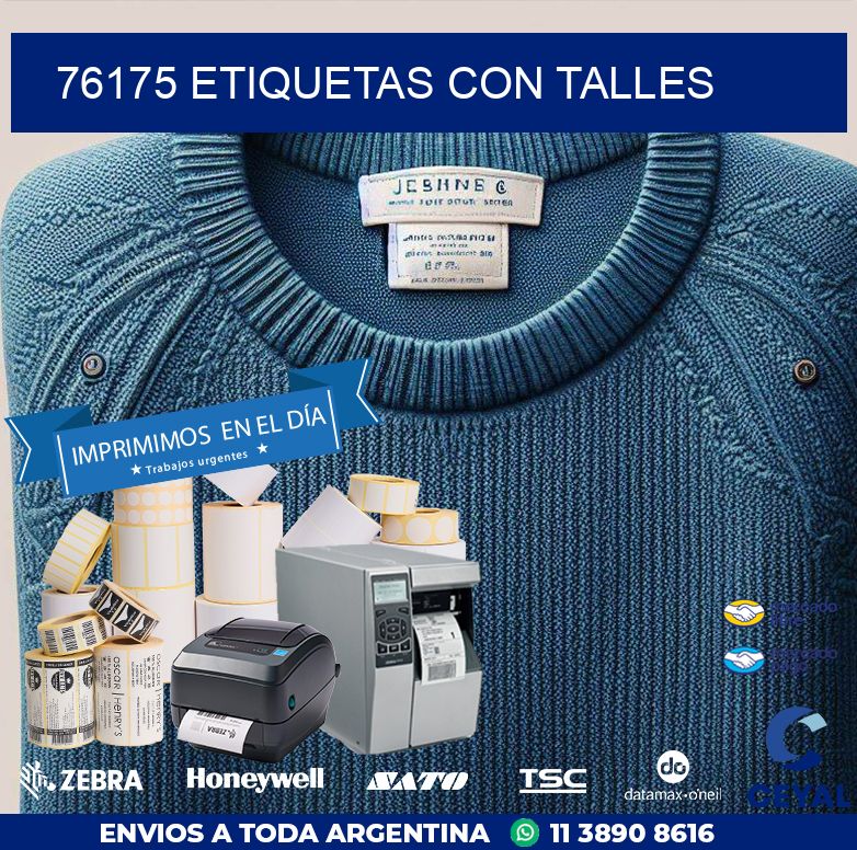 76175 ETIQUETAS CON TALLES