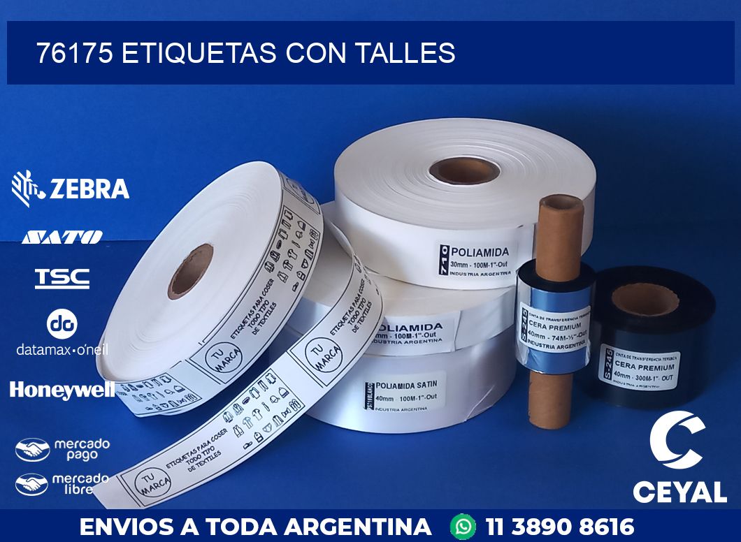 76175 ETIQUETAS CON TALLES