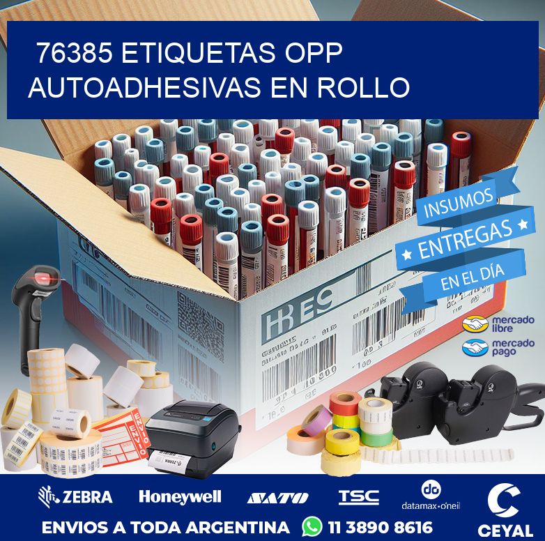 76385 ETIQUETAS OPP AUTOADHESIVAS EN ROLLO