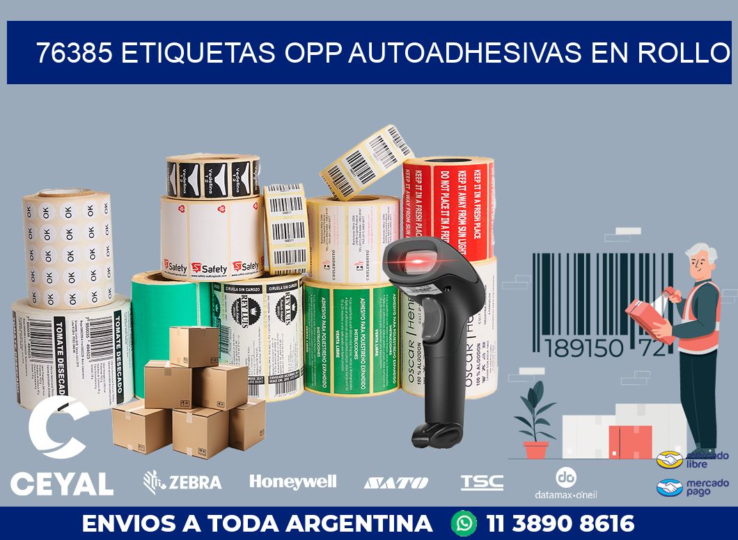 76385 ETIQUETAS OPP AUTOADHESIVAS EN ROLLO