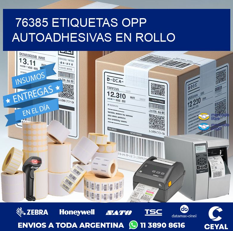 76385 ETIQUETAS OPP AUTOADHESIVAS EN ROLLO