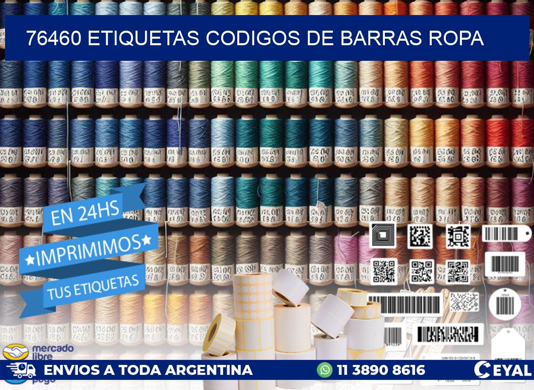 76460 ETIQUETAS CODIGOS DE BARRAS ROPA