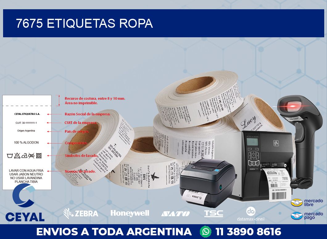 7675 ETIQUETAS ROPA