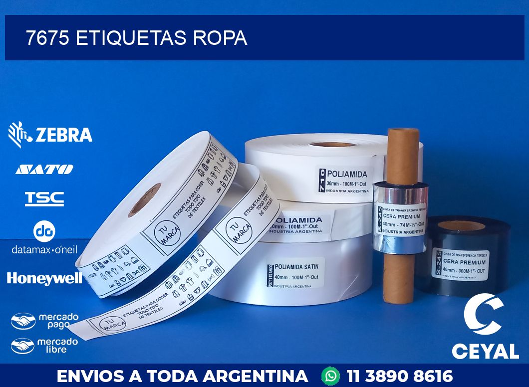 7675 ETIQUETAS ROPA