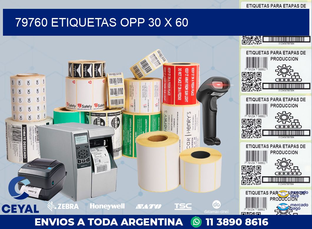 79760 ETIQUETAS OPP 30 X 60