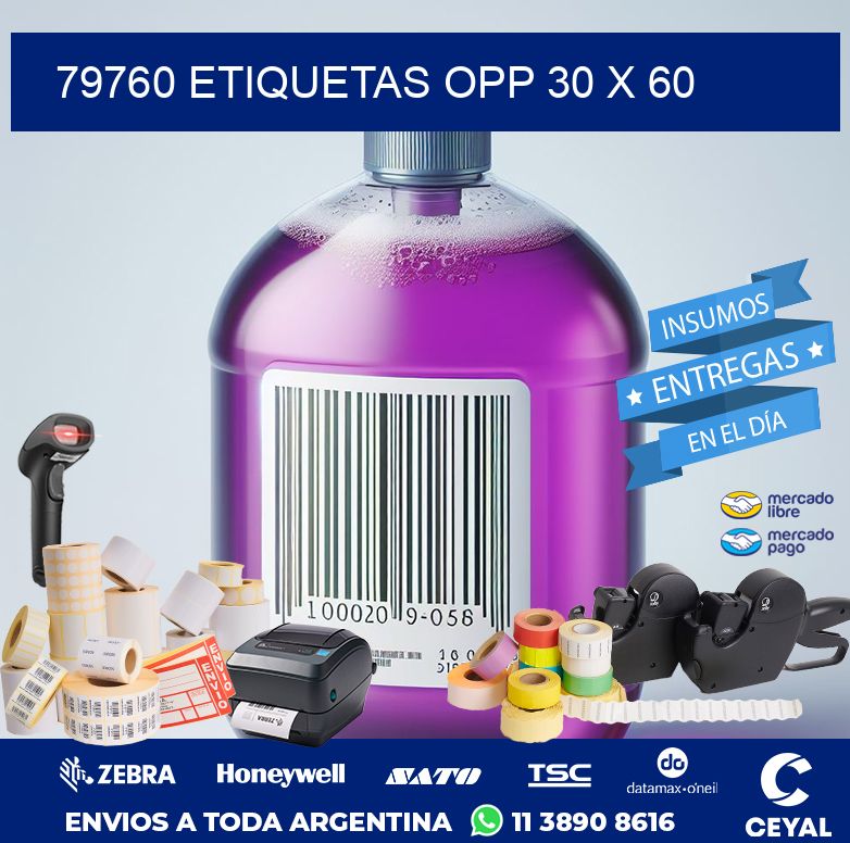 79760 ETIQUETAS OPP 30 X 60