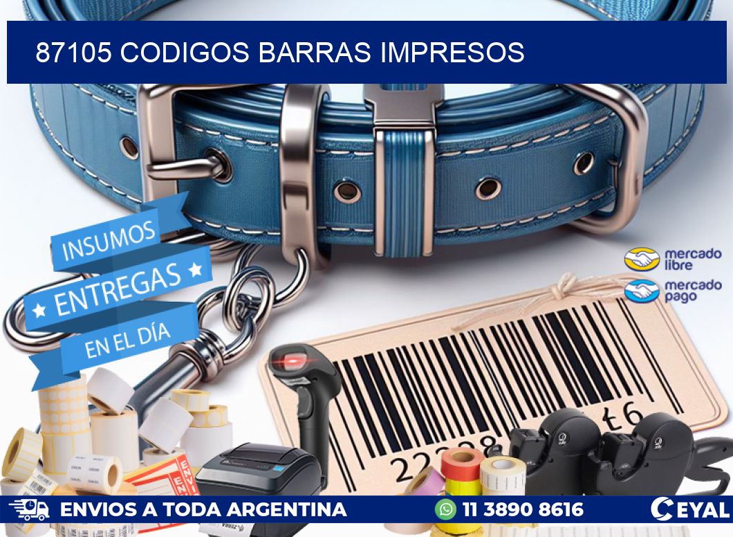 87105 codigos barras impresos