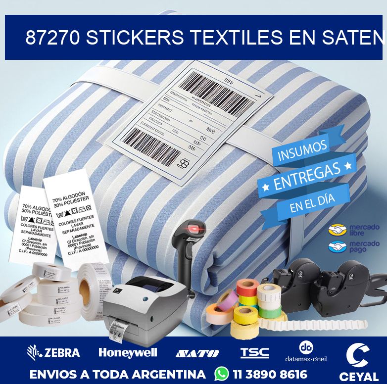 87270 STICKERS TEXTILES EN SATEN