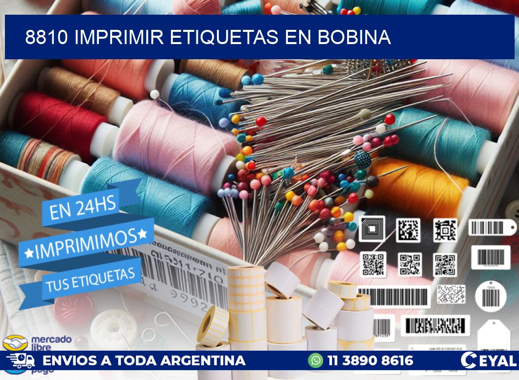 8810 imprimir etiquetas en bobina