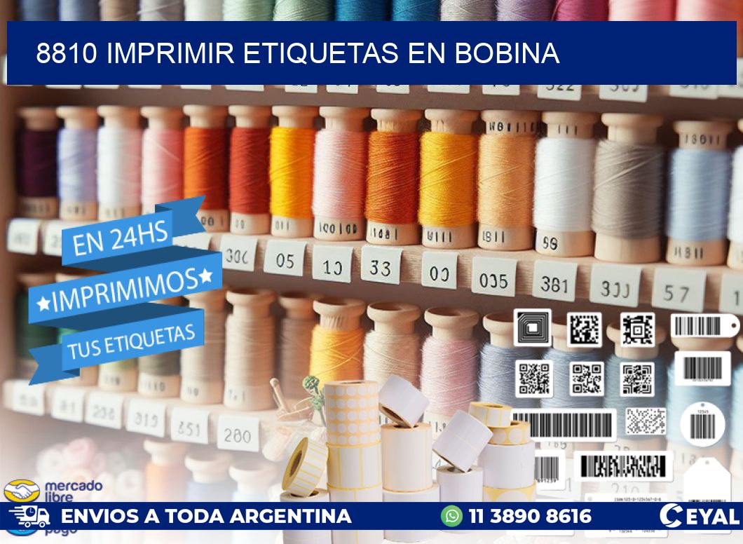 8810 imprimir etiquetas en bobina