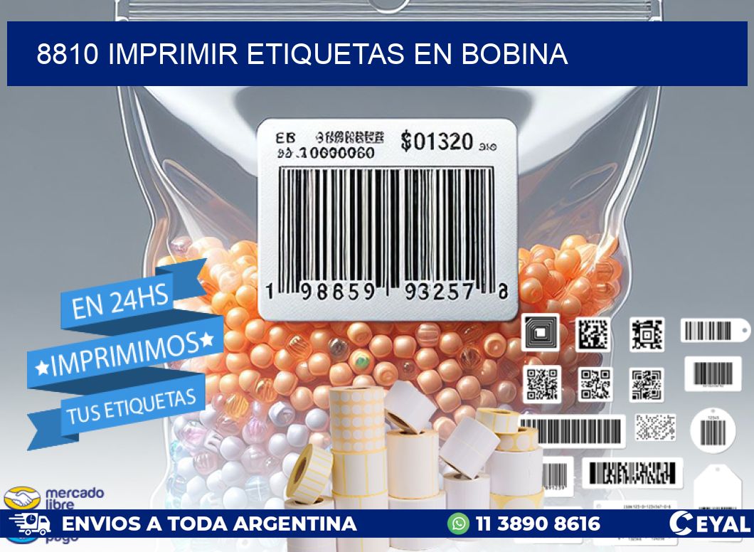 8810 imprimir etiquetas en bobina