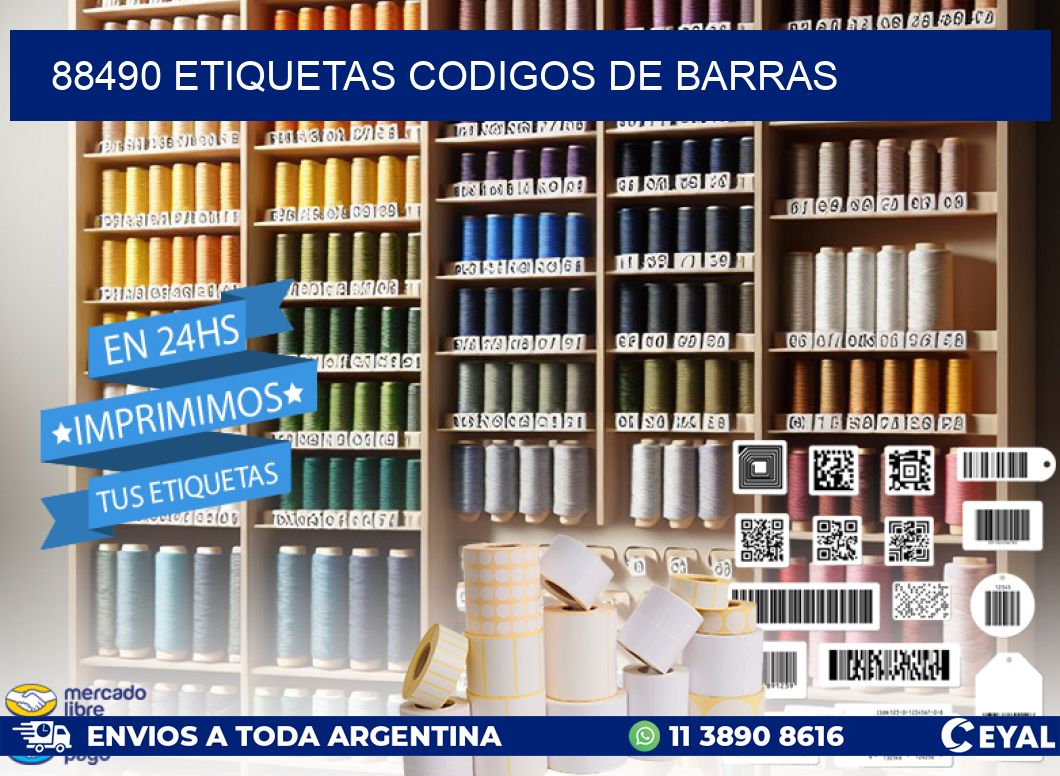 88490 etiquetas codigos de barras