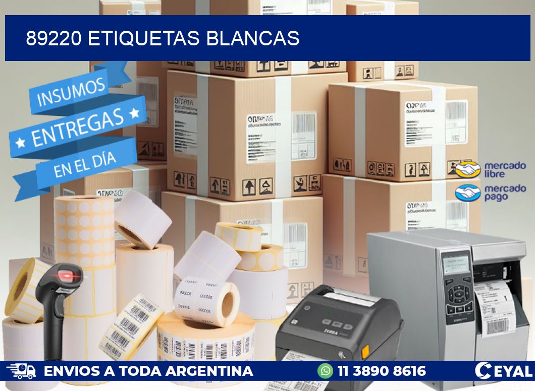 89220 ETIQUETAS BLANCAS