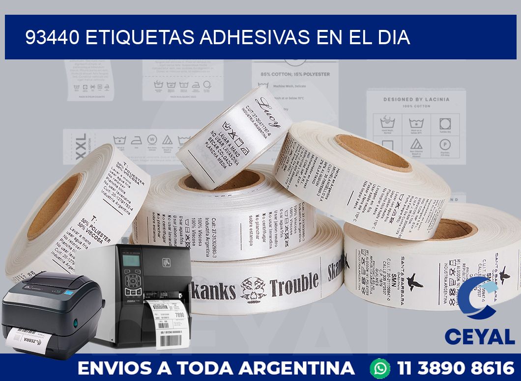 93440 etiquetas adhesivas en el dia