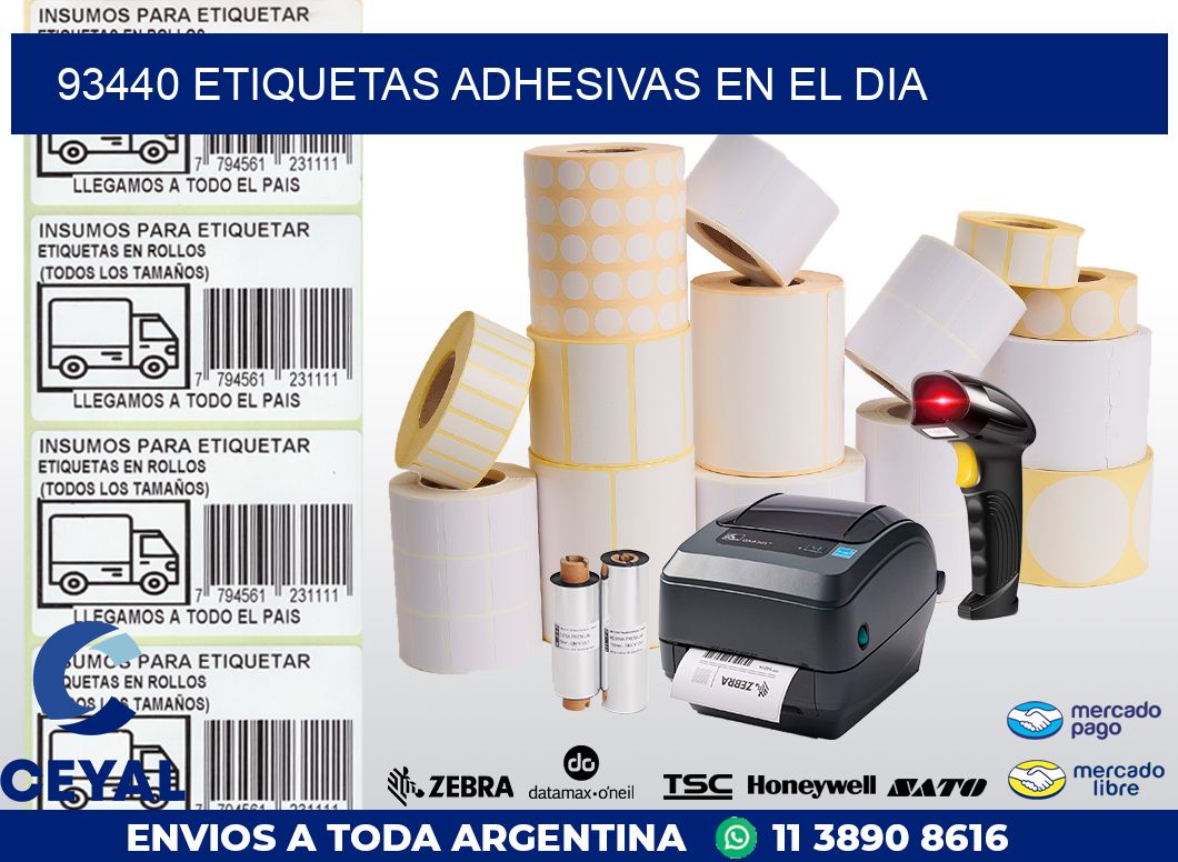 93440 etiquetas adhesivas en el dia