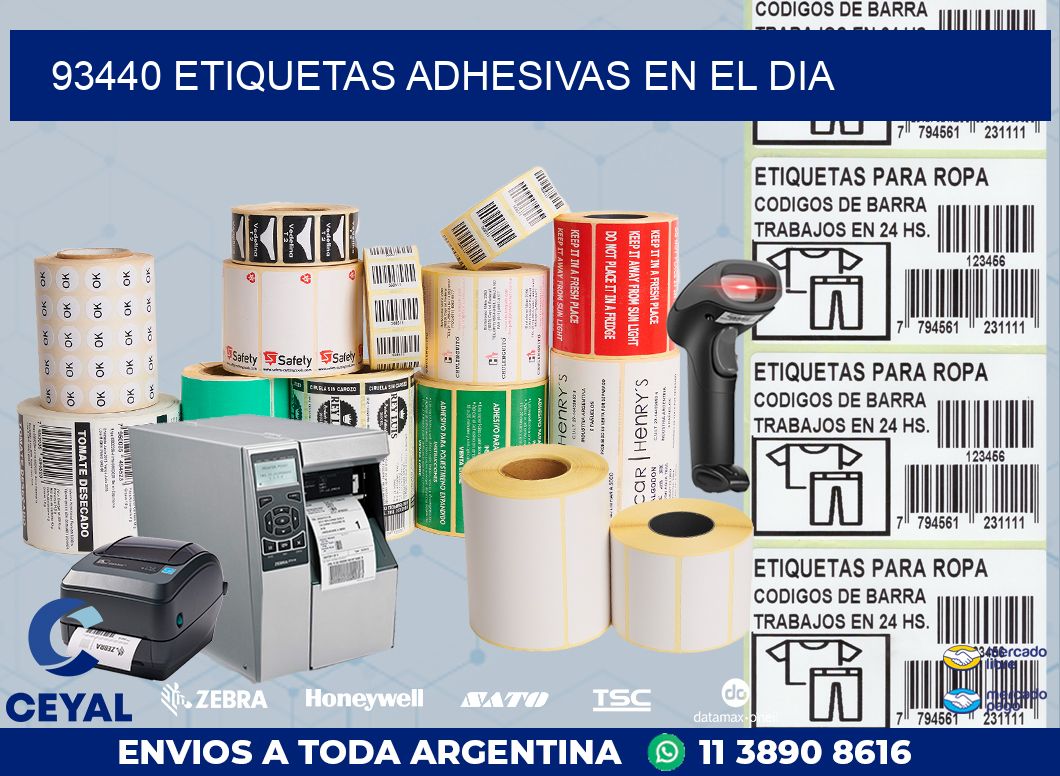 93440 etiquetas adhesivas en el dia