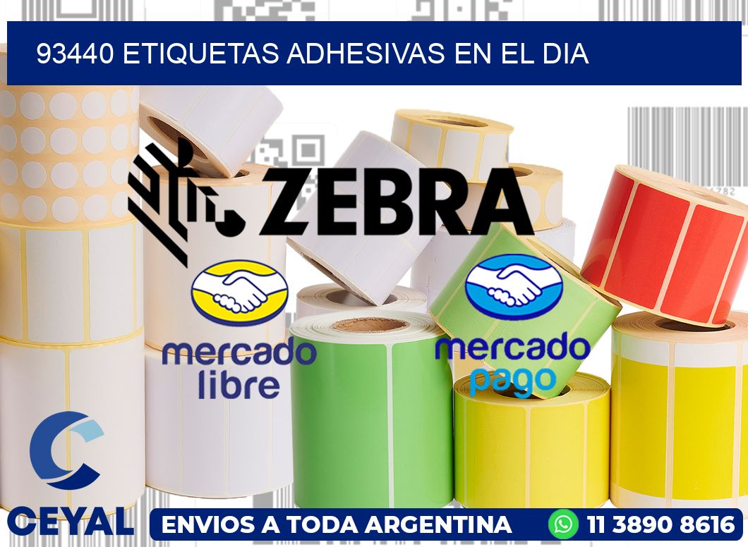 93440 etiquetas adhesivas en el dia