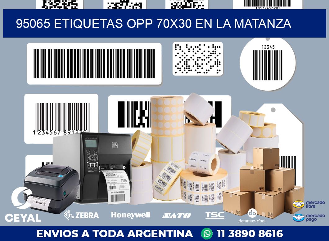95065 ETIQUETAS OPP 70X30 EN LA MATANZA