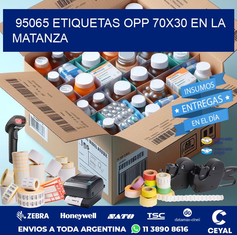 95065 ETIQUETAS OPP 70X30 EN LA MATANZA