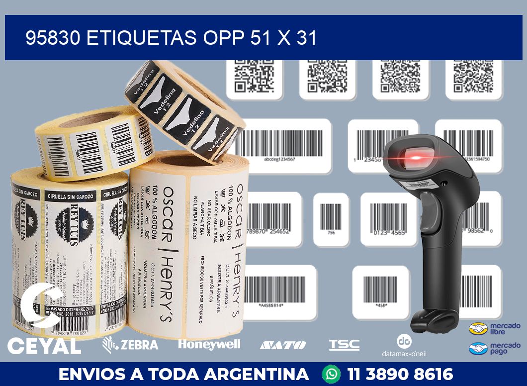 95830 ETIQUETAS OPP 51 X 31