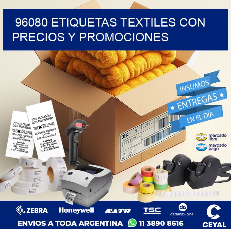 96080 ETIQUETAS TEXTILES CON PRECIOS Y PROMOCIONES