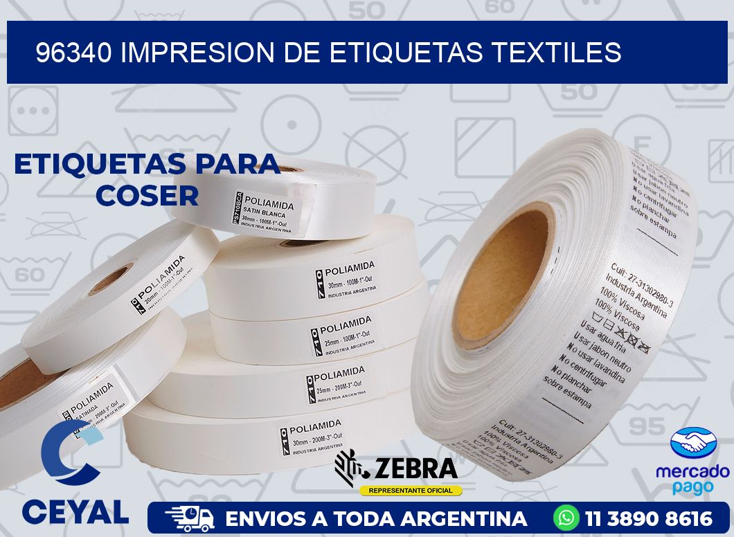 96340 IMPRESION DE ETIQUETAS TEXTILES