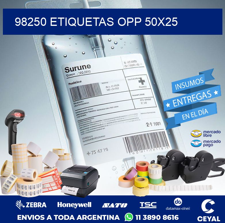 98250 ETIQUETAS OPP 50X25