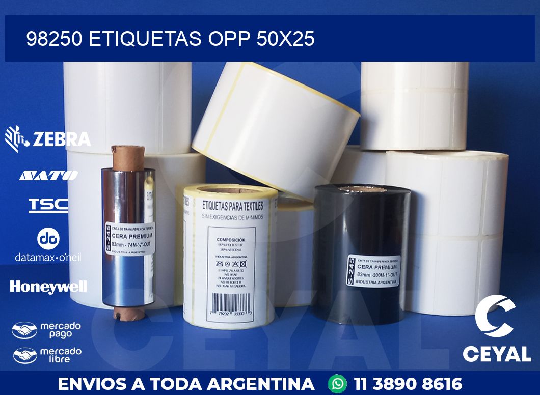 98250 ETIQUETAS OPP 50X25
