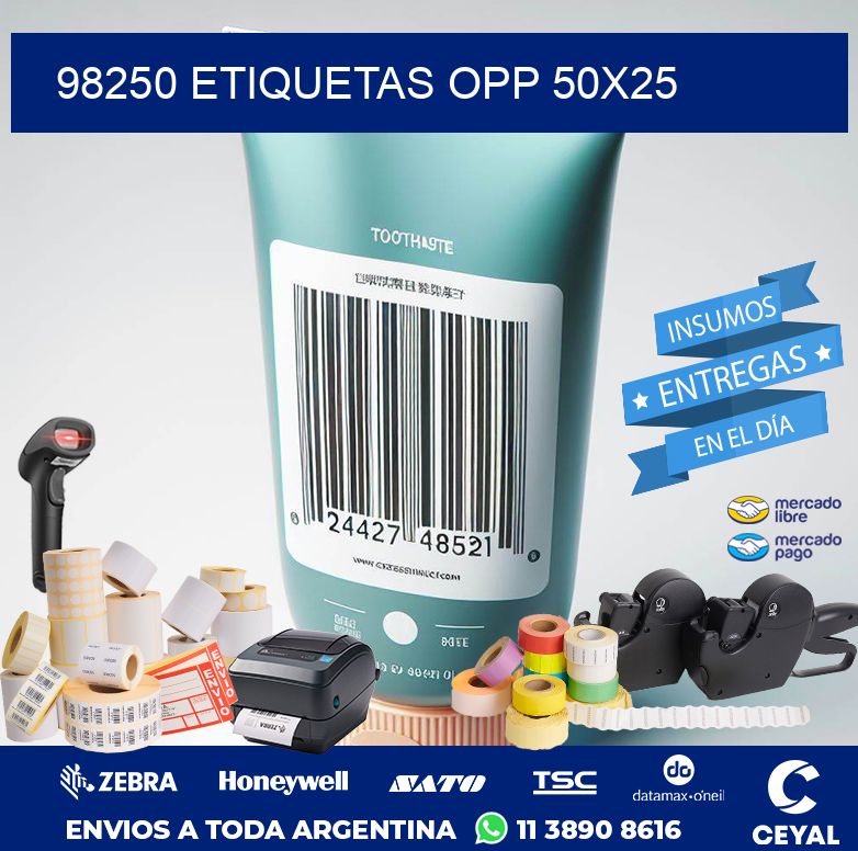 98250 ETIQUETAS OPP 50X25