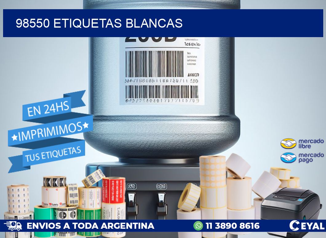 98550 ETIQUETAS BLANCAS