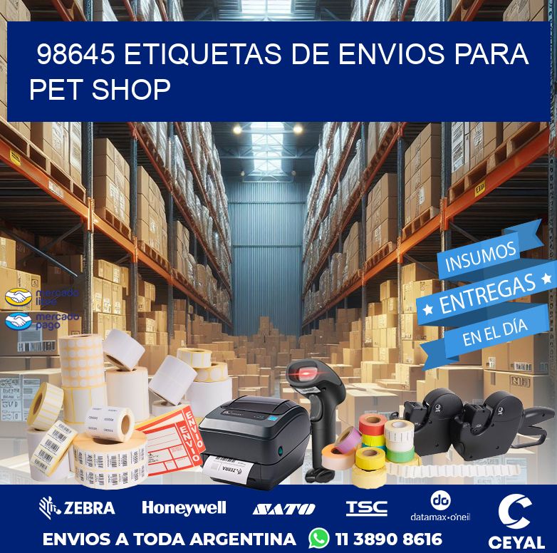 98645 ETIQUETAS DE ENVIOS PARA PET SHOP
