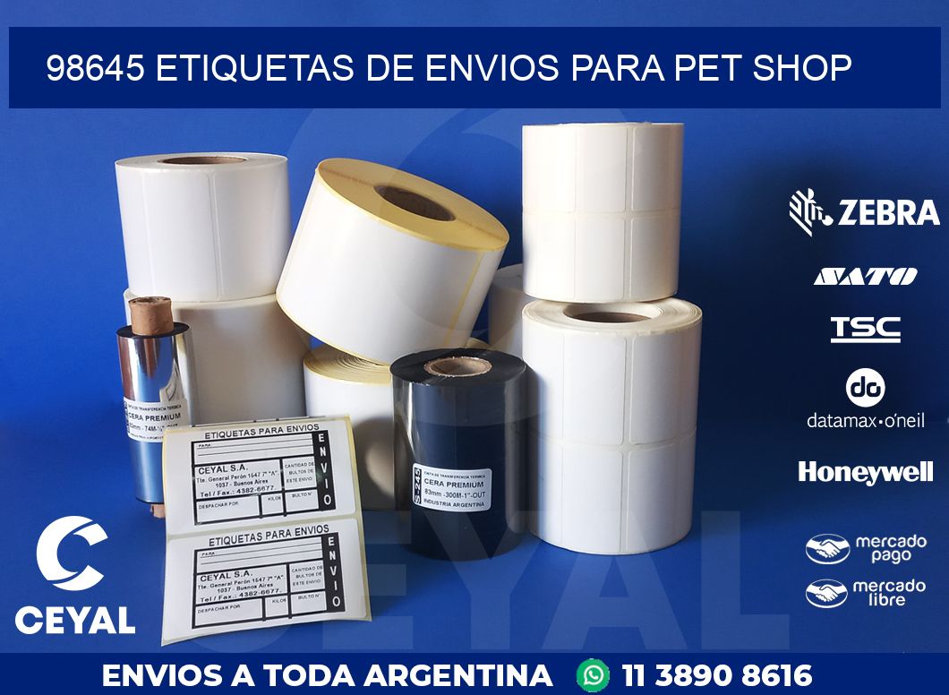 98645 ETIQUETAS DE ENVIOS PARA PET SHOP