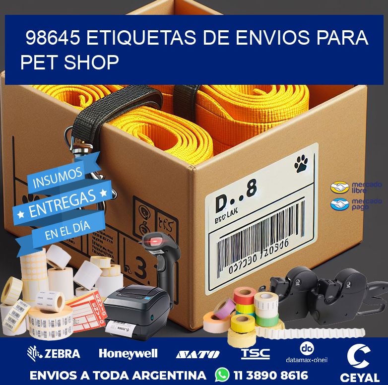 98645 ETIQUETAS DE ENVIOS PARA PET SHOP