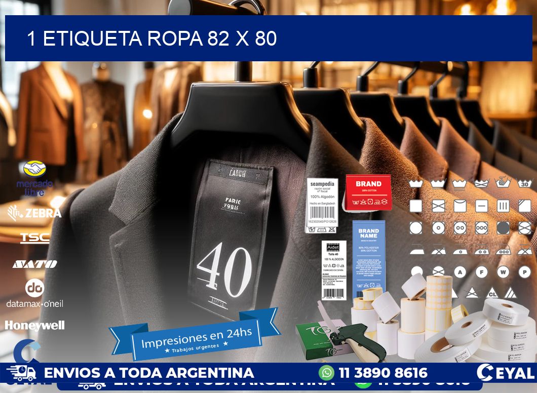 1 ETIQUETA ROPA 82 x 80